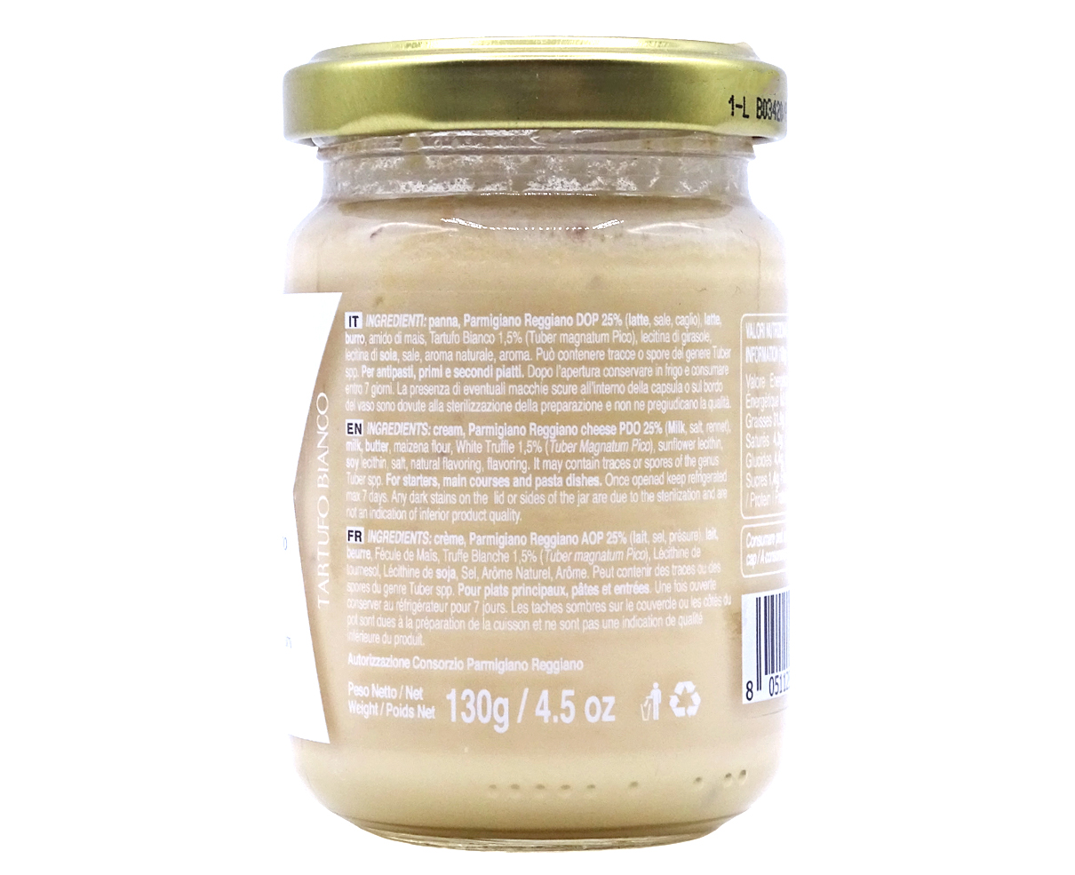 Parmesan cheese and white truffle cream 130gr