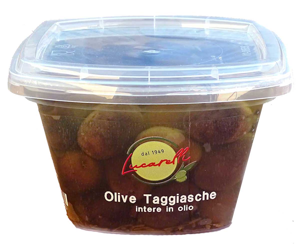 Olive taggiasche intere in olio Lucarelli 220gr