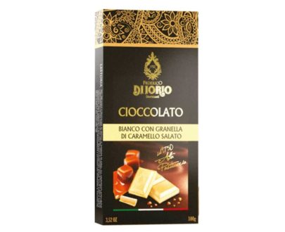 Cioccolato bianco con granella di caramello salato Di Iorio 100gr