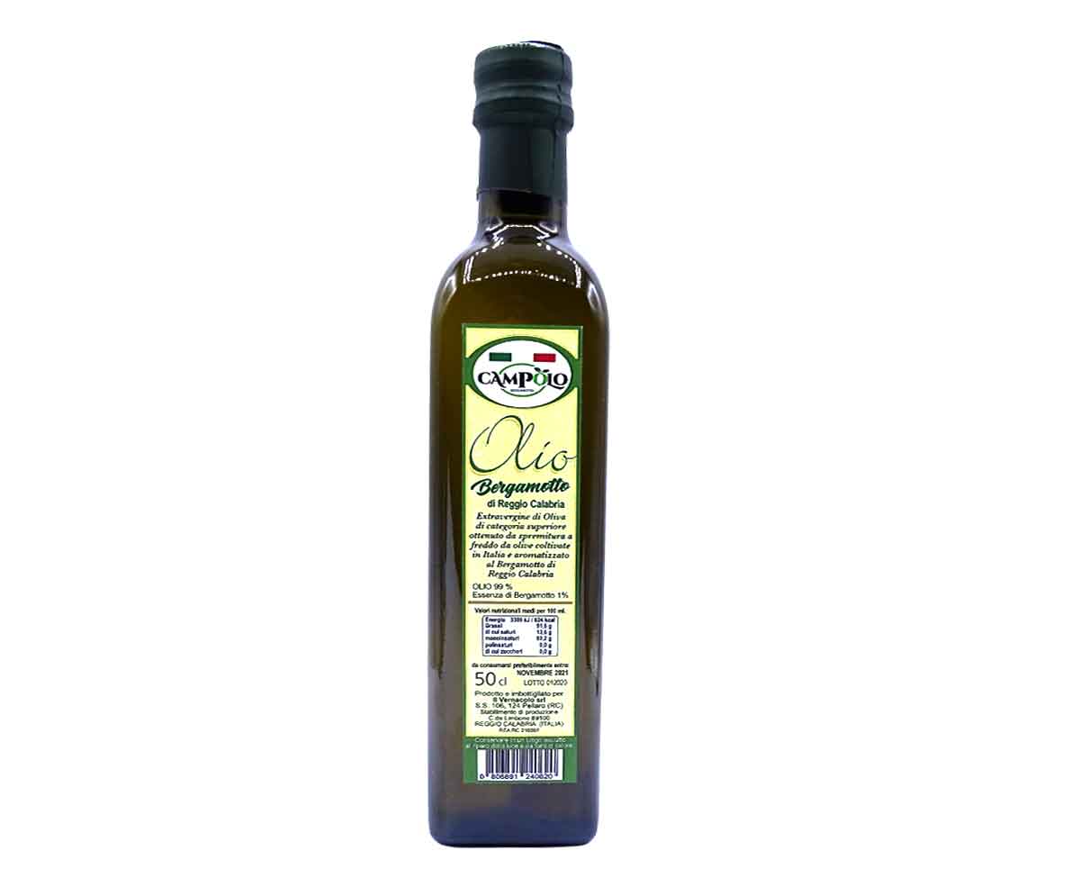 Olio extravergine d'oliva aromatizzato al bergamotto Campolo 500ml