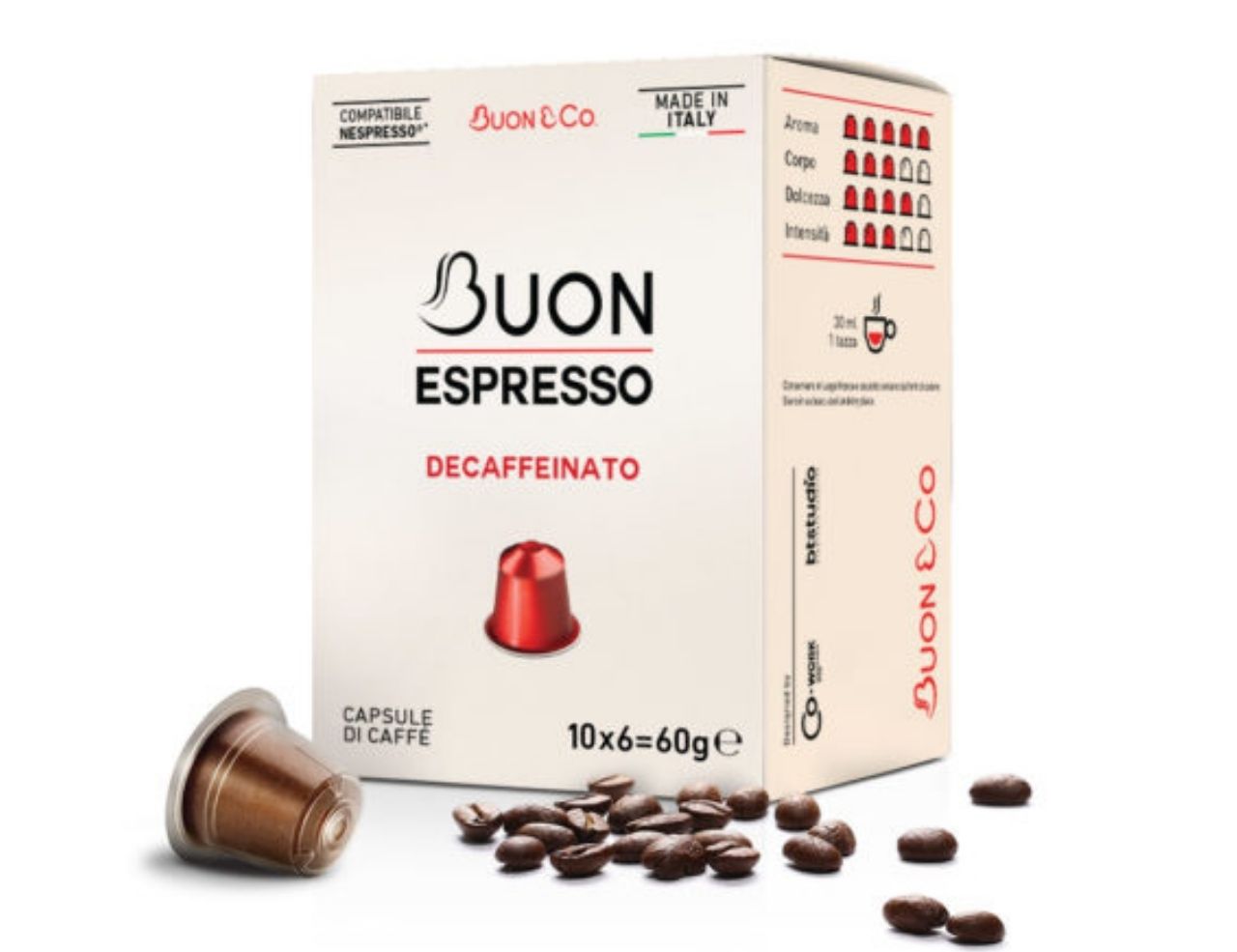 10 capsule caffè gusto "dek" compatibili Nespresso